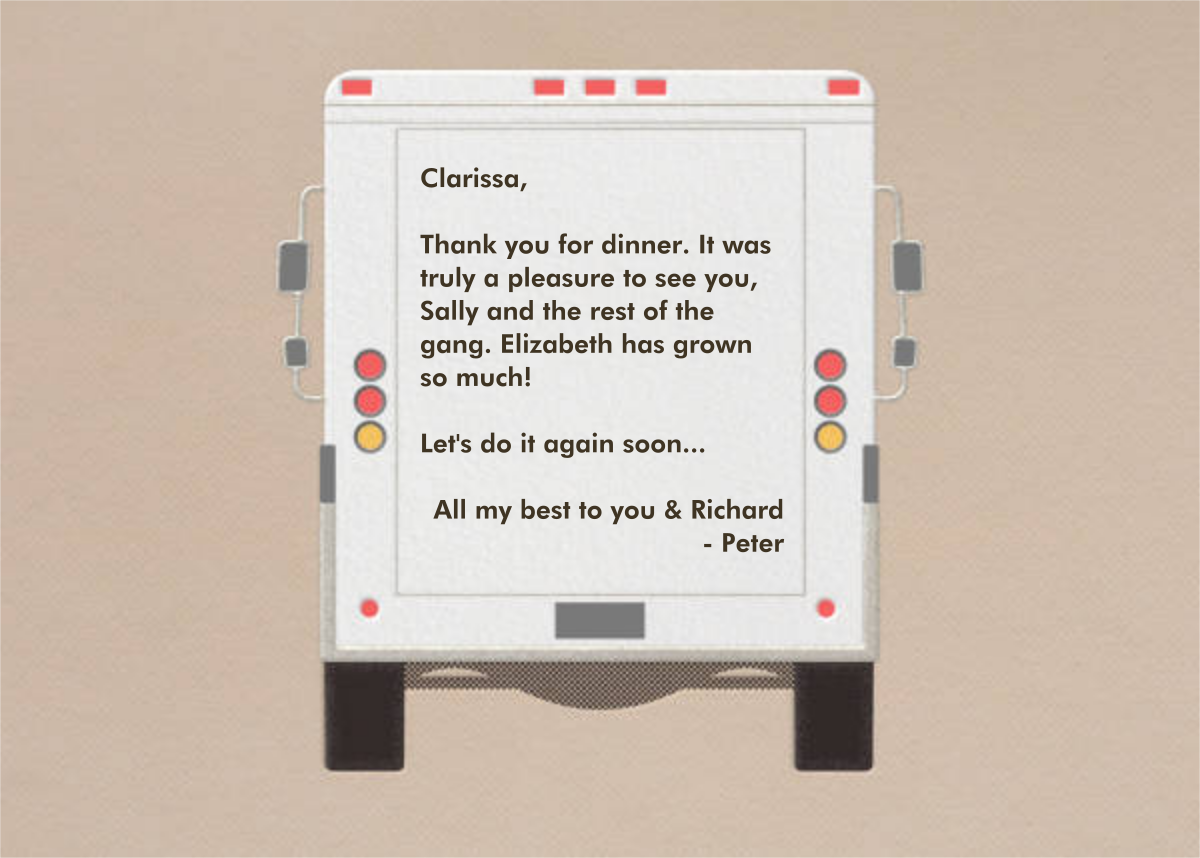 Delivery Truck of Gratitude | Send online instantly | Track opens