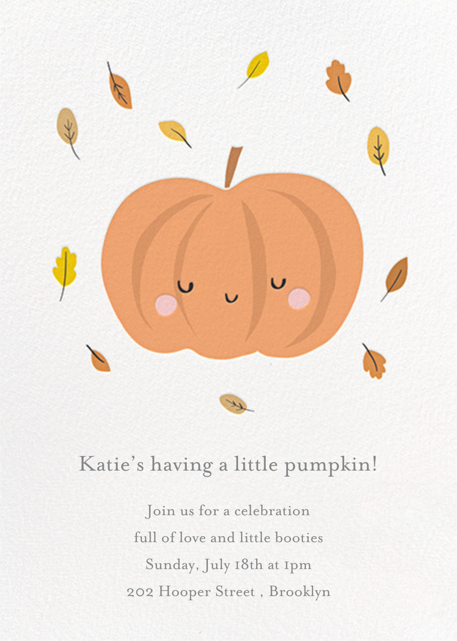 Little Pumpkin Baby Shower Invitation