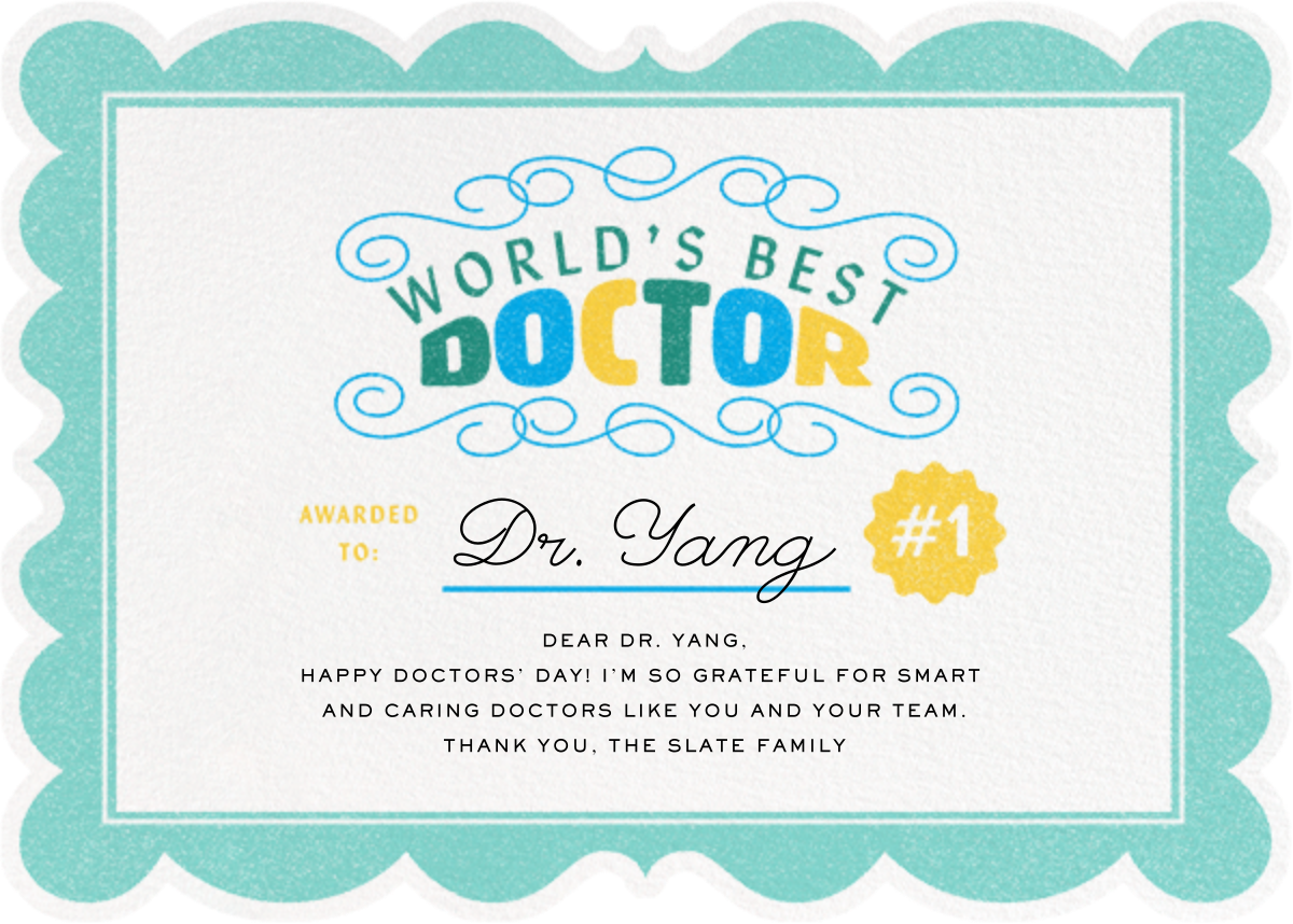 National Doctors’ Day Cards Send online instantly Track opens