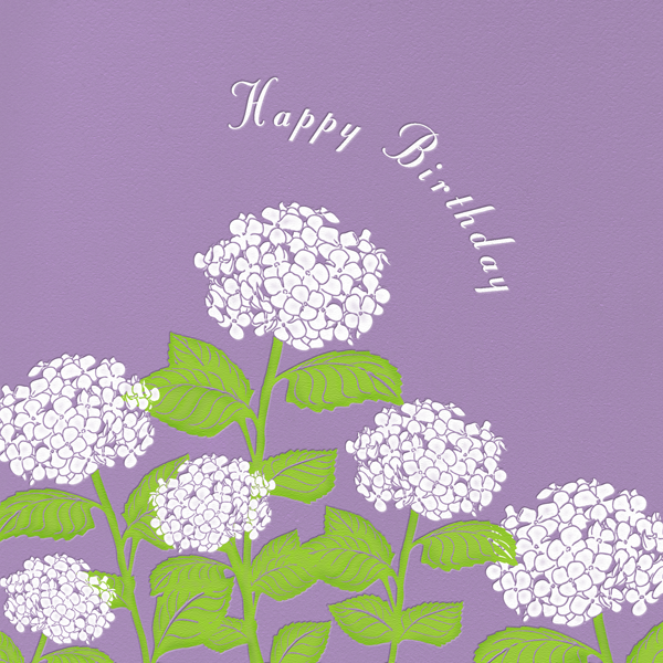Hydrangea Happy Birthday Greeting Card | Send online instantly | Track